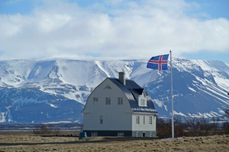 Ski touring in Iceland